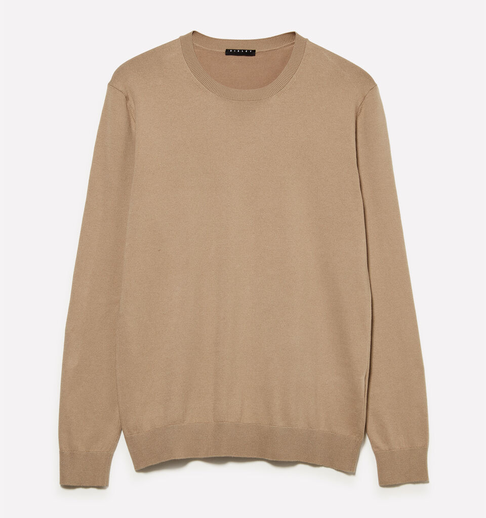 Camel crew neck sweater - men's crew neck sweaters - Camel | Sisley image number 1